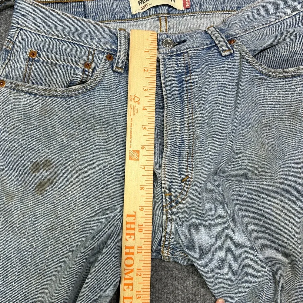 Levi's 550 Relaxed Fit Jeans Mens Light Blue Wash Denim Cotton Zip Fly - 33X32.5